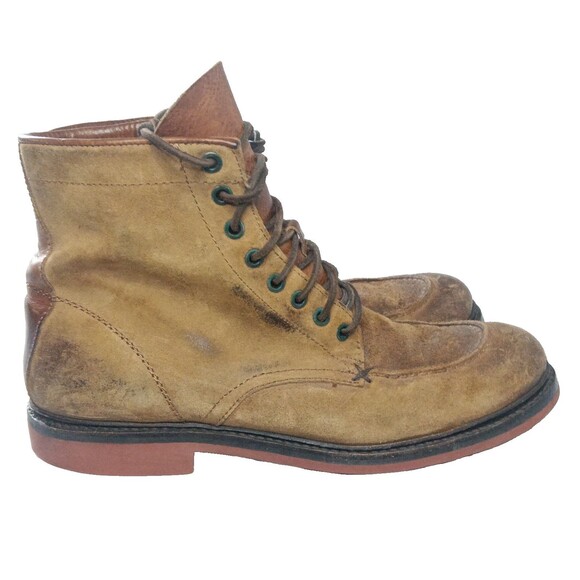Frye Wallace Lace-Up Boots Mens Size 10 D Brown Suede